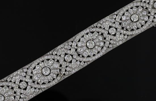 Dame Kiri Te Kanawa- An impressive platinum and diamond encrusted bracelet.